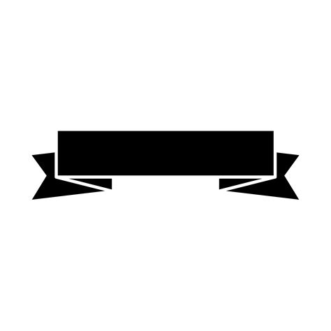 ribbon silhouette png vector.